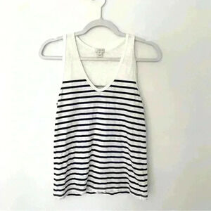 J.Crew Women's Striped V-Neck Tank Top Size Small